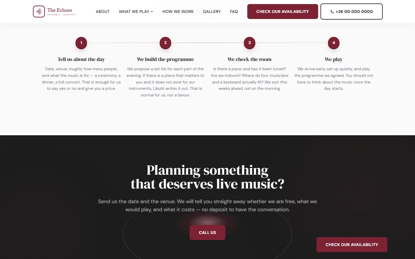 The Echoes Ensemble's four-step process and call to action